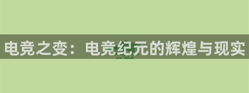 乐鱼电竞网站：电竞之变：电竞纪元的辉煌与现实